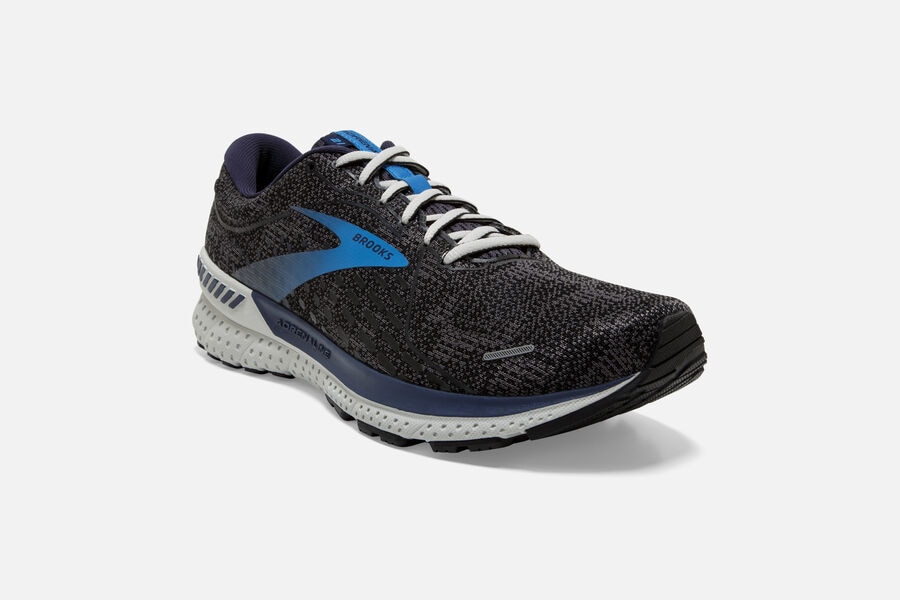 Brooks Adrenaline GTS 21 Road Running Shoes Mens - Black/Blue - SUZJG-8327